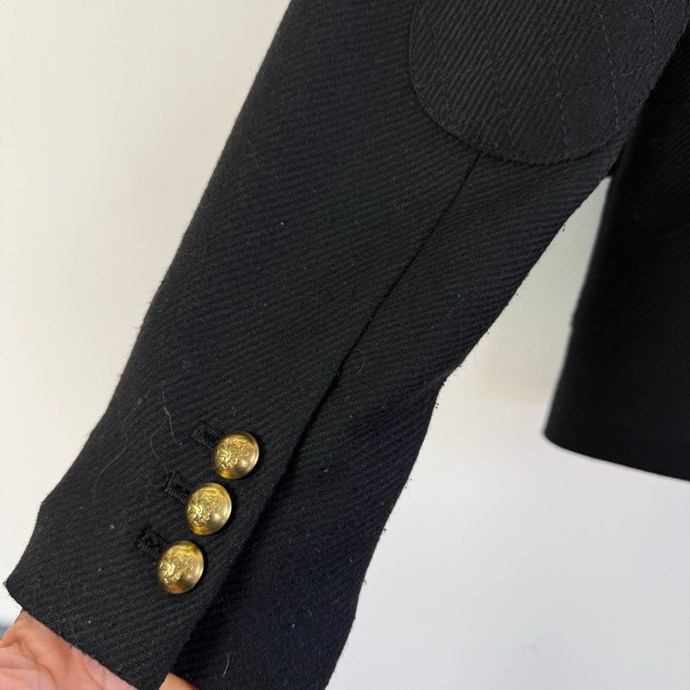 Banana Republic Blazer‎ Black Gold Buttons Size 6P - Picture 2 of 12